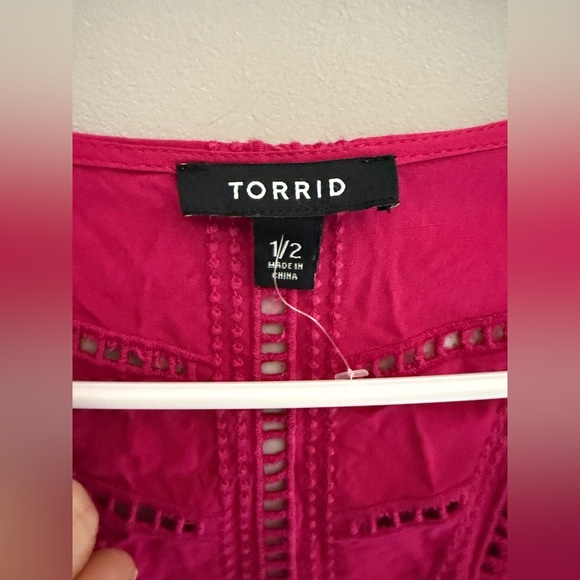 Torrid Dress & Kimono Cardigan Womens SZ 2 1/2 Pink Flowy MIDI Draped Front - Picture 11 of 14